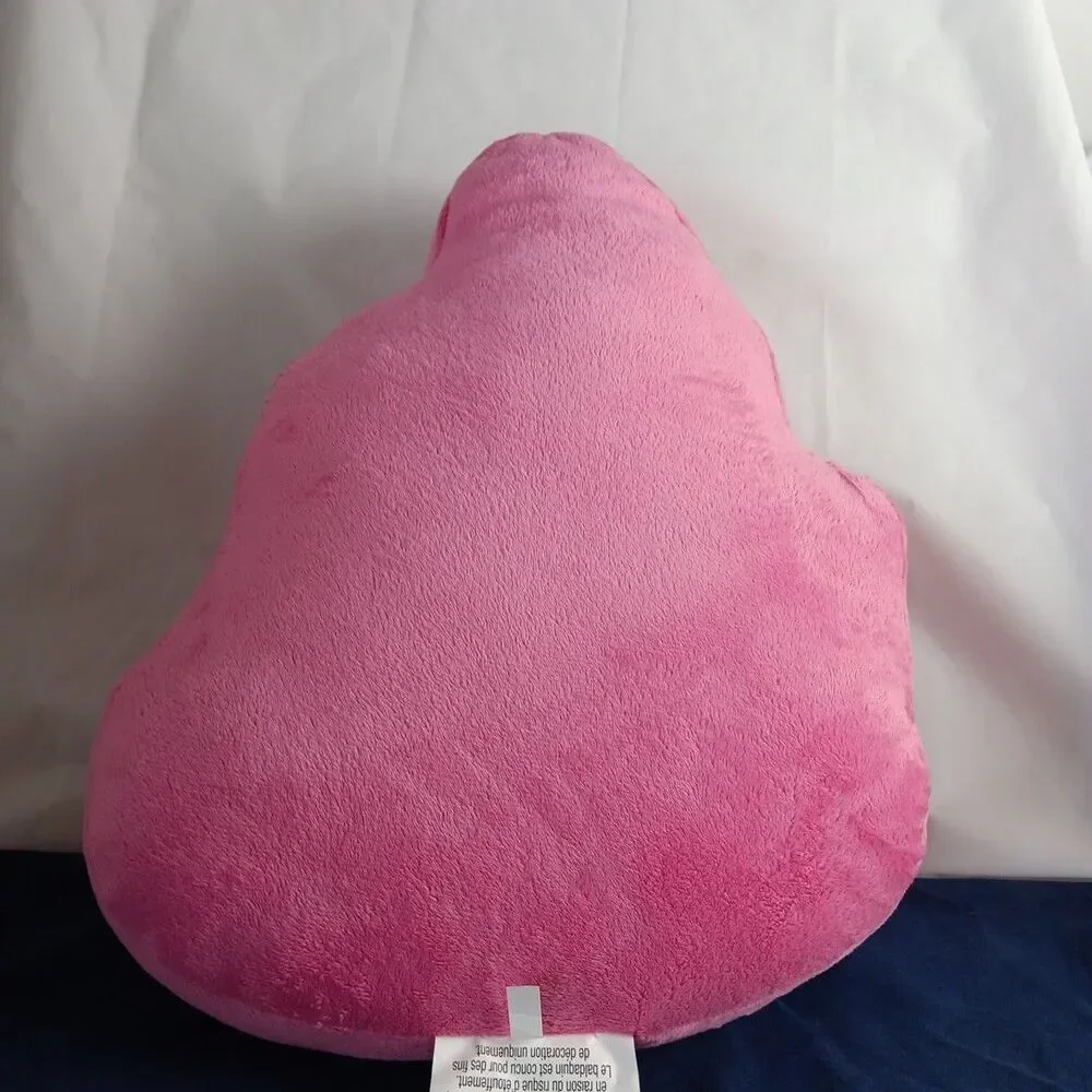 Sanrio My Melody Big Face Plush Pillow Embroidered Detail Stuffed Pink White